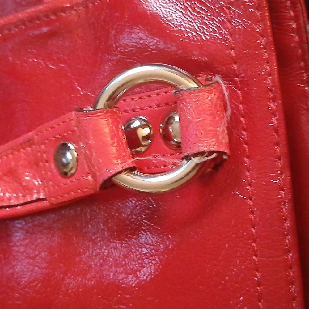 Coach heart poppy red large tote bag - Picture 13 of 17